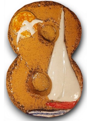 Toprakana Art Seramik Kapı No:8_ 8×13×2 (Cm) Şamot Yelkenli Handmade