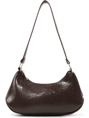 SHAKA Kırışık Dokulu Kahverengi SHK280 Fermuarlı Tek Bölmeli , El,kol ve Omuz Çantası