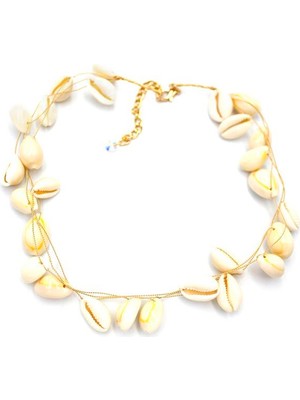 Beta Moda Hub Deniz Kabuğu Kolye - Beyaz