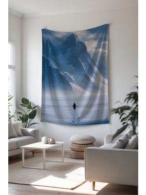 Charmbi Nihilist Penguen Duvar Örtüsü – Çok Renkli Modern Sanat Temalı Kumaş Oda Dekoru Tapestry