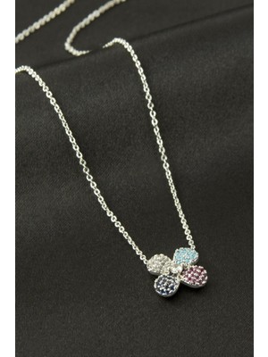 Osense Papatya Zirkon Taşlı Kolye