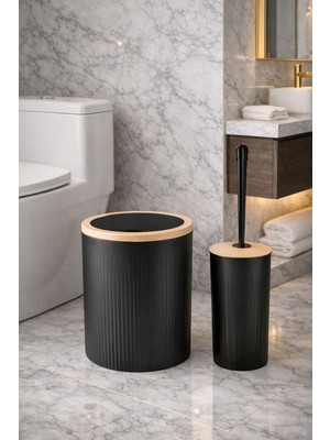 Decorev 2’li Banyo Seti Çöp Kovası ve Tuvalet Fırçası –DC-6879