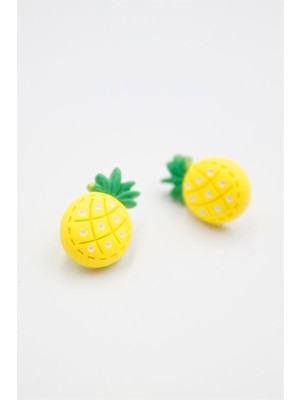 Beta Moda Hub Ananas Hamur Küpe - Çok Renkli