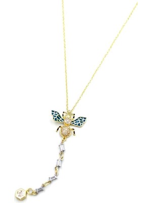 Beta Moda Hub Arı Kolye - Altın