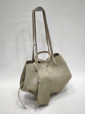 adissa collection Süet Shopper - Yumuşak Süet Görünümlü Büyük Tote Çanta | Ek Cüzdanlı Maxi Boy