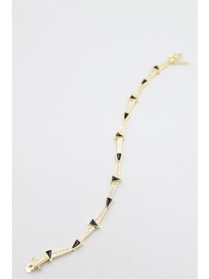 Beta Moda Hub Taşlı Vip Bileklik - Altın