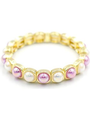 Beta Moda Hub Lastikli Taşlı Bileklik - Çok Renkli