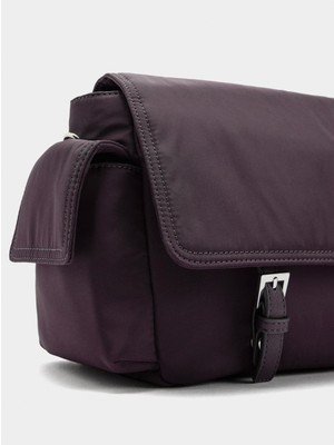 Parfois Kapaklı Teknik Kumaş Çapraz Askılı Çanta