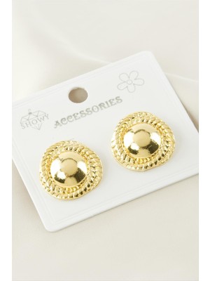 Osense Yuvarlak Metal Küpe