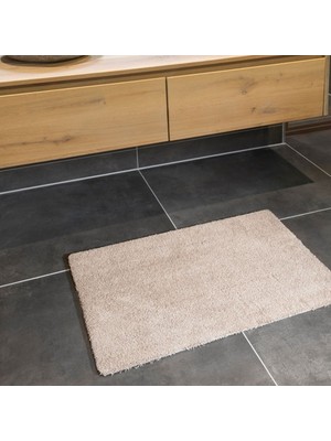 Agkhome Queen Yüksek Emici Kaymaz Tabanlı Yolluk/banyo Paspası Bej 50X80 cm