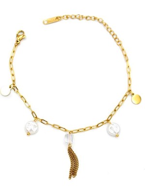 Beta Moda Hub Inci Bileklik - Altın