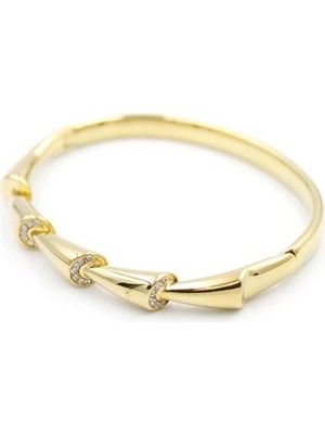 Beta Moda Hub Çelik Kelepçe Bilezik - Altın