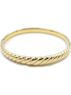 Beta Moda Hub Çelik Kelepçe Bilezik - Altın