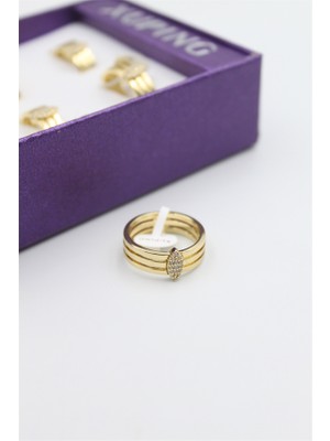 Beta Moda Hub 6'lı Kutu Xuping Yüzük - Altın