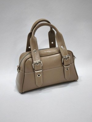 adissa collection Vintage Buckle - Tokalı Kalın Dikişli Kutulu El ve Omuz Çantası | Retro Boston Bag