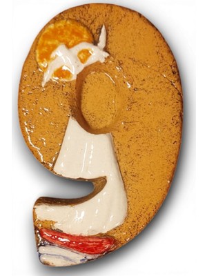 Toprakana Art Seramik Kapı No:9_ 8×13×2 (Cm) Şamot Yelkenli Handmade