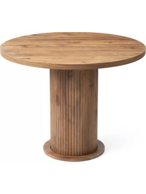 Levent Mobilya ve Aksesuar Bohem Masa, Ptt Ayak, Ceviz, 100X100