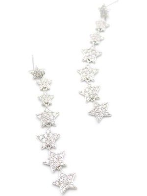 Beta Moda Hub Yıldız Küpe - Gümüş