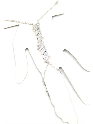 Beta Moda Hub Taşlı Şahmeran Bileklik - Gümüş