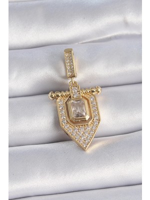 Clariss Üreticiniz Pirinç Gold Renk Baget Zirkon Taşlı Ajda Charm 481348
