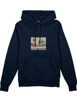 The Lucid Lab Star Wars Merry Sithmas Vintage Oversize Hoodie - Lacivert