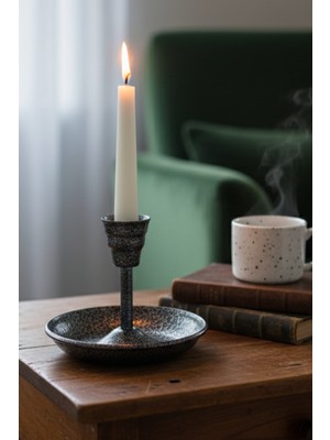 Turna Bakır Metal Vintage Mumluk & El Şamdanı Gümüş TURNA2623-8