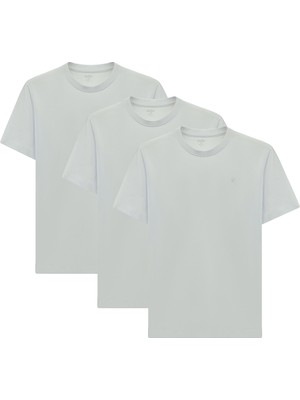 Kiğılı Bisiklet Yaka Regular Fit %100 Pamuk 3'lü Tişört Seti