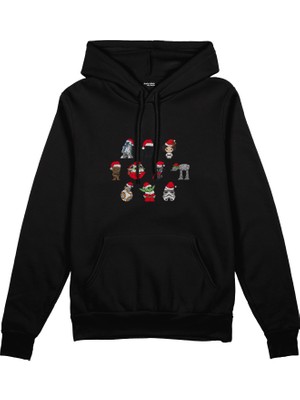 The Lucid Lab Star Wars Christmas Icons Oversize Hoodie - Siyah