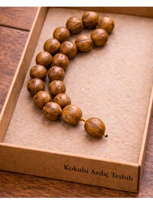 Sufi Tesbih Esans Ve Hediyelik Kokulu Ardıç Ağacı Tesbih - Doğal Ahşap Iri Kesim (Hafif ve Rahat Çekim)