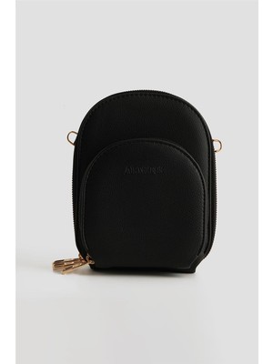 Armine Pia Deri El Çantası 25YD7384 Siyah