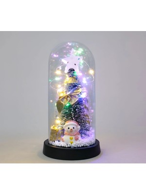 Üreticiniz Yılbaşı Temalı Işıklı  Dekoratif Cam Fanus ALK5079 481348