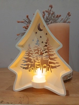 PremiumPort Yılbaşı Için Parlak ve Renkli LED Işıklı Dekoratif Ağacı