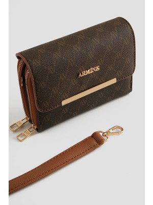 Armine El Çantası Noktalı 25YD7381 Kahverengi