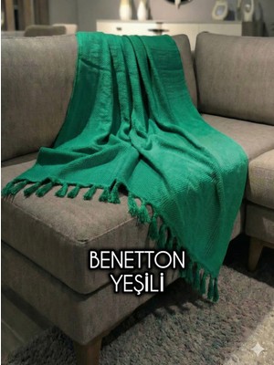 Luwino Home Koltuk Örtüsü , Tv Şalı , Throw ,yatak Örtüsü , Çok Amaçlı Örtü , Benetton Renk 180X200 cm