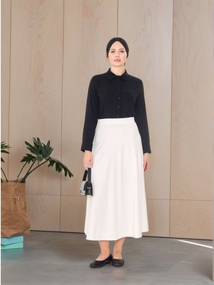 Lesa Wear Dökümlü Puf Kloş Tesettür Etek