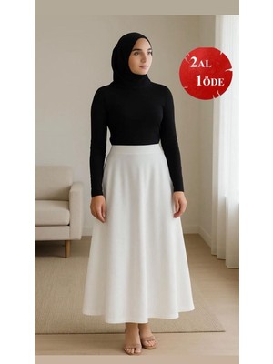 Lesa Wear Dökümlü Puf Kloş Tesettür Etek