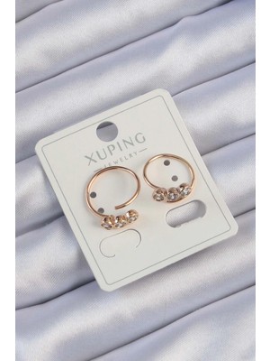 Shopwave Xuping Rose Renk Zirkon Taşlı Su Yolu Küpe