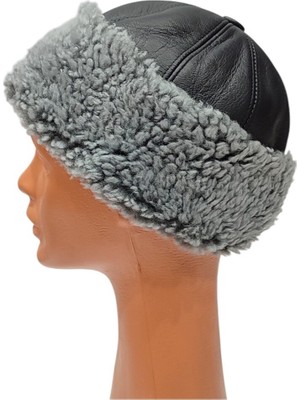 Zemheriden Serdar Model Deri Bere Kürklü Börk Kadın Erkek Börk