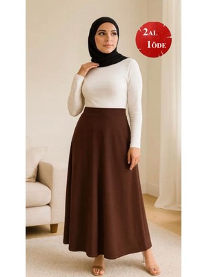 Lesa Wear Dökümlü Puf Kloş Tesettür Etek