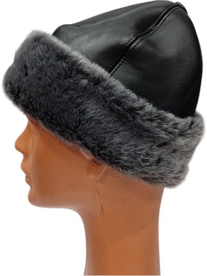 Zemheriden Serdar Model Deri Bere Kürklü Börk Kadın Erkek Börk