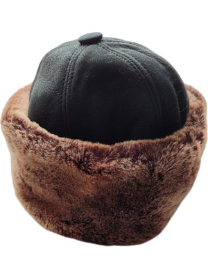 Zemheriden Serdar Model Deri Bere Kürklü Börk Kadın Erkek Börk