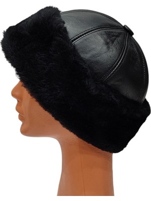 Zemheriden Serdar Model Deri Bere Kürklü Börk Kadın Erkek Börk