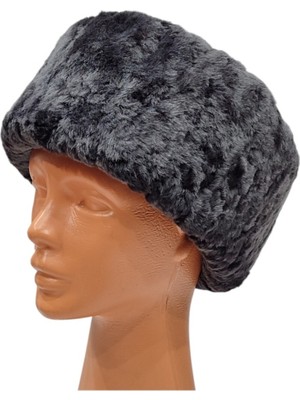 Zemheriden Hakiki Deri Yuvarlak Kafkas Kalpak