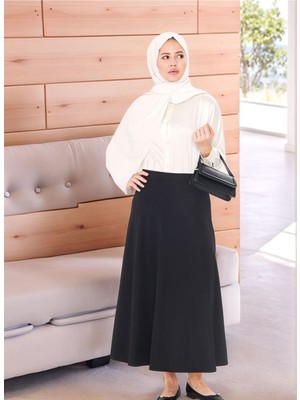 Lesa Wear Dökümlü Puf Kloş Tesettür Etek