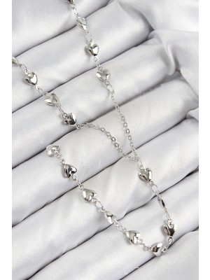 Shopwave Pirinç Zirkon Taşlı Kalp Model Gümüş Renk Y Kolye