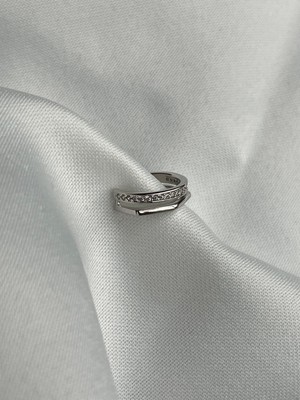 Yeknova Xuping Gümüş Renginde Kararmaz Kadın Earcuff Kıkırdak Küpe