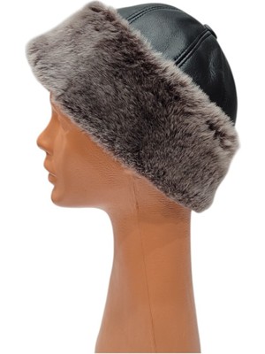 Zemheriden Serdar Model Deri Bere Kürklü Börk Kadın Erkek Börk