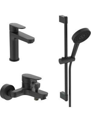 Ideal Standard Cerafine O 3’lü Aplike Banyo Seti, Mat Siyah , 3 PARÇA,BC554XG | BC500XG | BD142XG