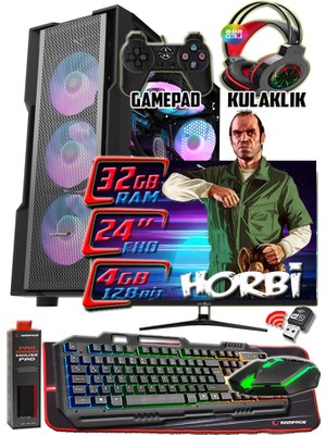 Warbox HORBİ 24" Monitör i5 6500 32gb Ddr4 Ram 256gb Ssd 250gb Hdd GT740 DDR5-4gb E.kartı Gaming Takım Bilgisayar