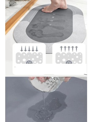 Die Grup Sihirli Su Emici Kaydırmaz Banyo Paspası Banyo Ayak Matı